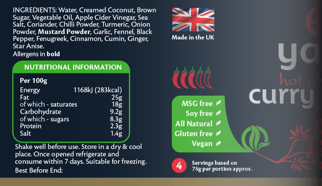 Yau's Hot Chinese Curry Sauce 295g