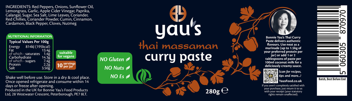 Yau's Thai Massaman Curry Paste 280g