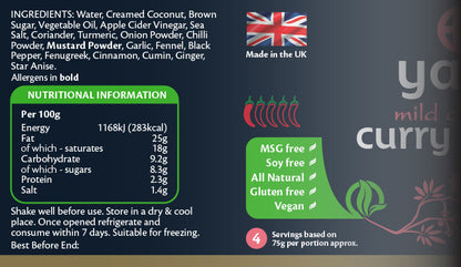 Yau's Mild Chinese Curry Sauce 295g