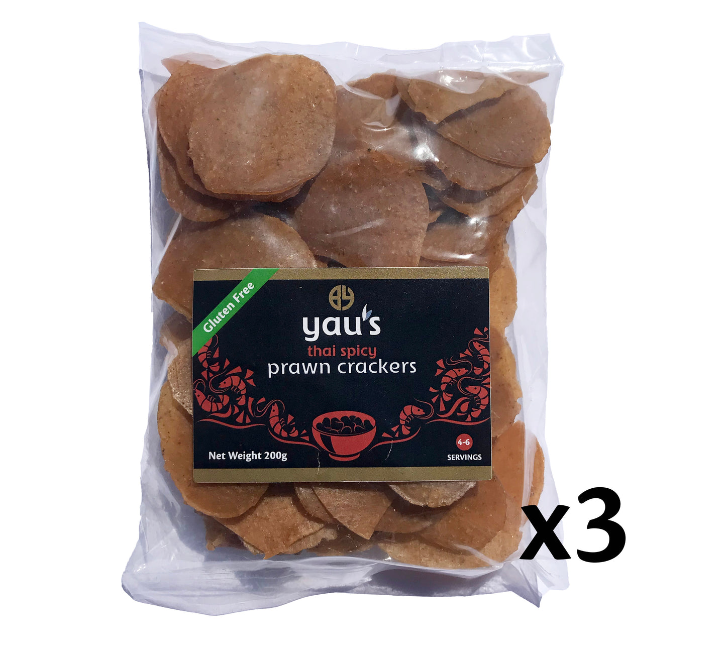 Yau's Thai Spicy Prawn Crackers 200g
